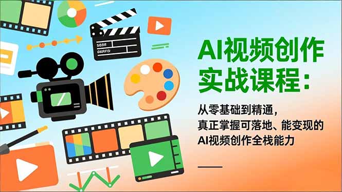 AI视频创作实战课程：从零基础到精通，真正掌握可落地、能变现的AI视频创作全栈能力-福源网创资源站