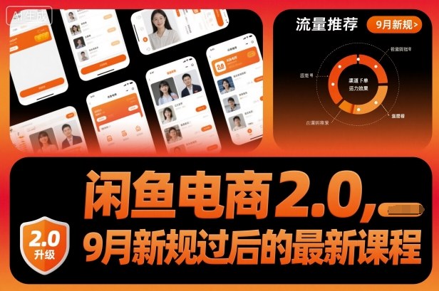 闲鱼电商2.0，9月新规过后的最新课程-福源网创资源站