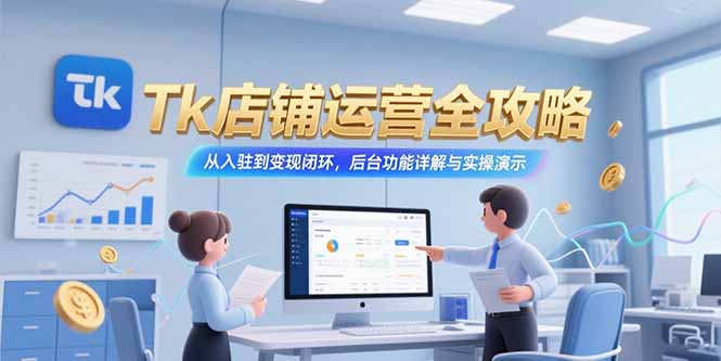 Tk店铺运营全攻略，从入驻到变现闭环，后台功能详解与实操演示-福源网创资源站