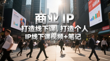商业IP打造线下课，打造个人 IP线下课视频+笔记-福源网创资源站
