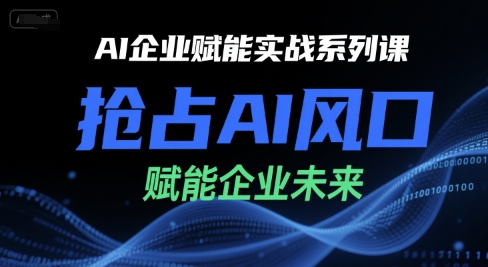 AI企业赋能实战系列课，抢占AI风口，赋能企业未来-福源网创资源站