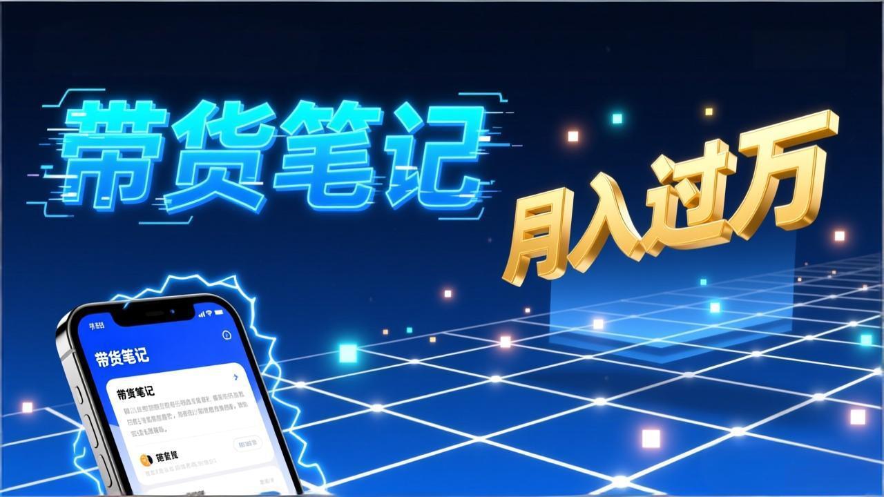 小红书爆款笔记带货实战：拆解封面标题正文全要素，手把手教你单篇笔记带货月入过万-福源网创资源站