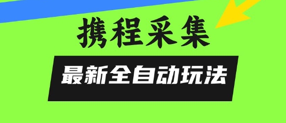携程信息采集全自动玩法,0风控,无脑开干【揭秘】-福源网创资源站
