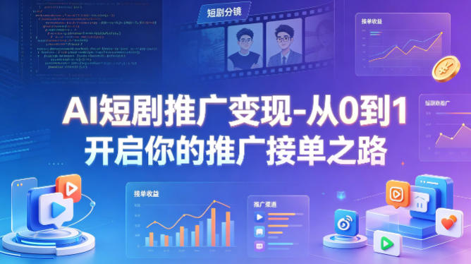 AI短剧推广变现-从0到1开启你的推广接单之路-福源网创资源站