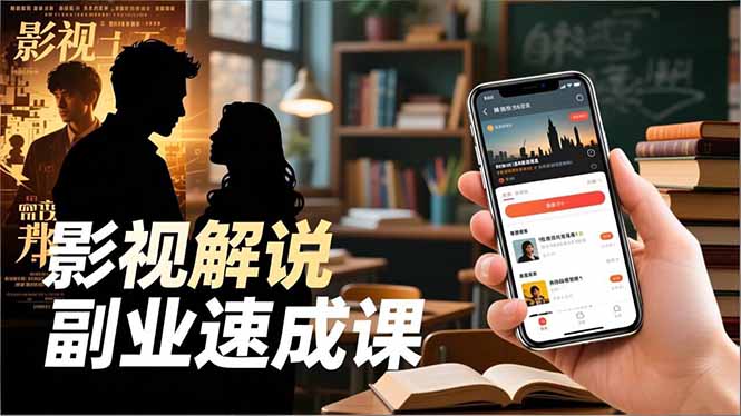 Tk影视解说副业速成课，软件安装、全流程实操、爆款预设，新手两周变现-福源网创资源站