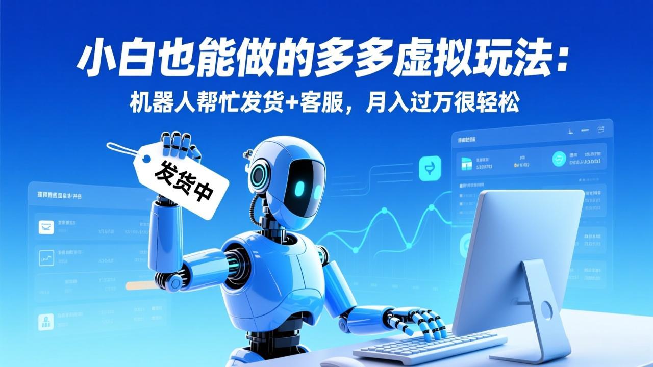 小白也能做的多多虚拟玩法：机器人帮忙发货+客服，月入过万很轻松-福源网创资源站
