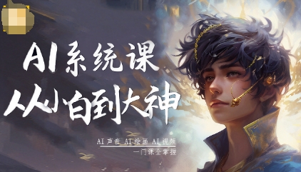 AI系统课程,从小白到大神系统学AI,AI声音-AI绘画-AI视频一门课全掌握-福源网创资源站
