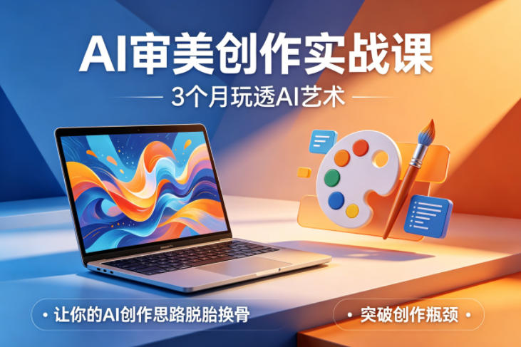 AI审美创作实战课，3个月玩透AI艺术，让你的AI创作思路脱胎换骨，突破创作瓶颈-福源网创资源站