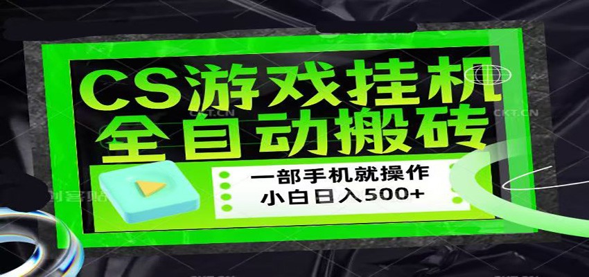 CSGO游戏挂机捡漏搬砖，超稳定的项目，带领1000+小白实现日入500+-福源网创资源站