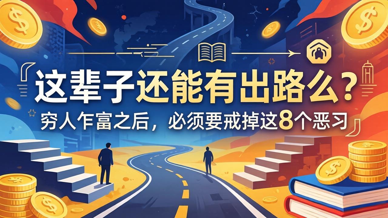 关于人生两篇付费文章【这辈子还能有出路么？】【穷人乍富之后，必须要戒掉这8个恶习】-福源网创资源站