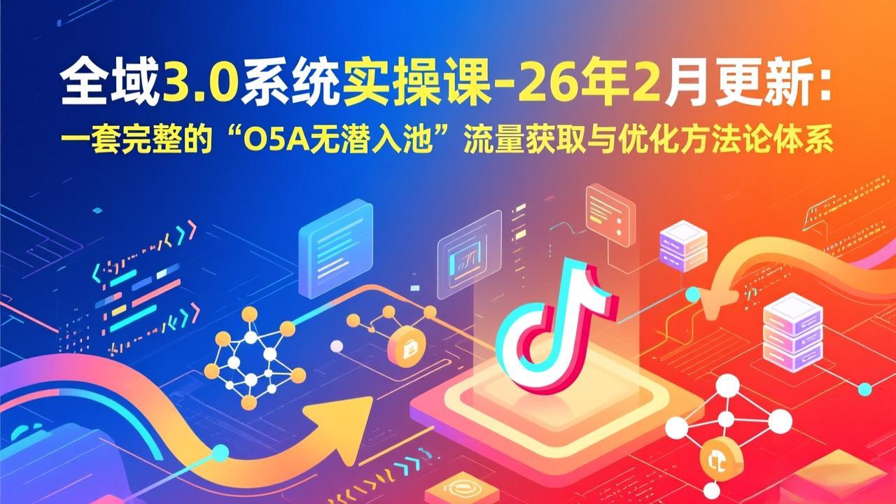 全域3.0系统实操课-26年2月更新：一套完整的“O5A无潜入池”流量获取与优化方法论体系-福源网创资源站