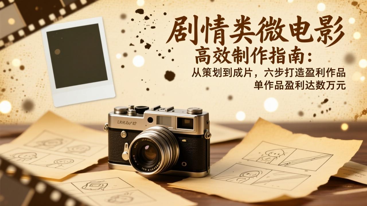 剧情类微电影高效制作指南：从策划到成片，六步打造盈利作品，单作品盈利达数万元-福源网创资源站