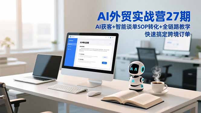 AI外贸实战营27期，AI获客+智能谈单+SOP转化+全链路教学，快速搞定跨境订单-福源网创资源站