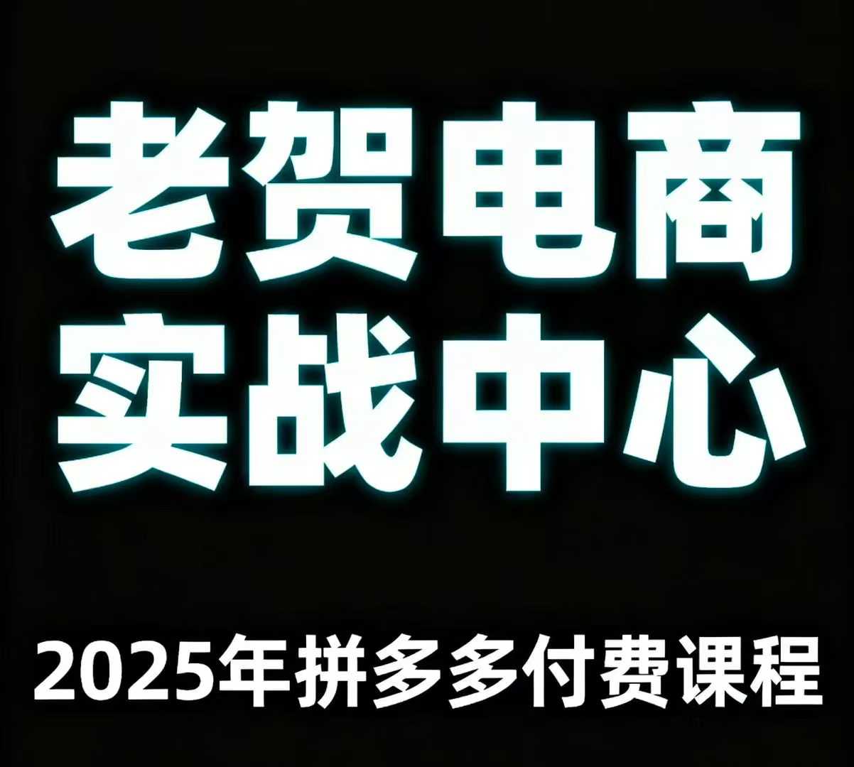 老贺电商2025年拼多多付费课程，用通俗易懂的方法告诉你多多怎么玩-福源网创资源站
