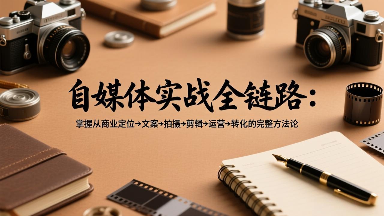 自媒体实战全链路：掌握从商业定位→文案→拍摄→剪辑→运营→转化的完整方法论-福源网创资源站