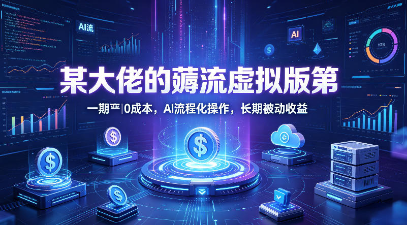 某大佬的薅流虚拟版第一期丨0成本，AI流程化操作，长期被动收益-福源网创资源站