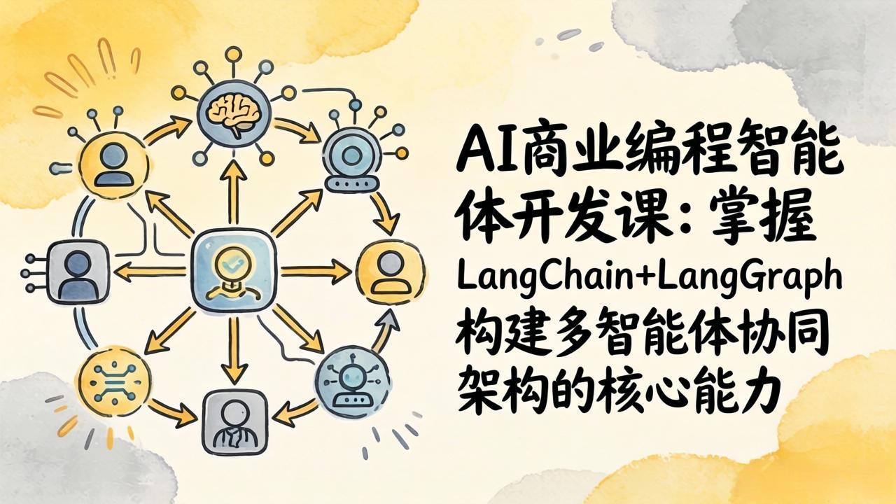 AI商业编程智能体开发课：掌握LangChain+LangGraph构建多智能体协同架构的核心能力-福源网创资源站