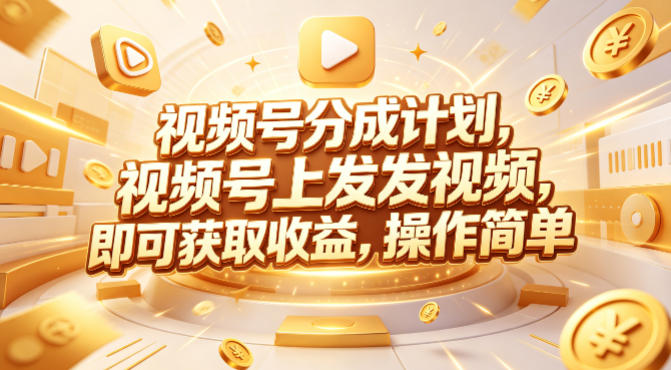 视频号分成计划，599元众筹的Red团队课程，视频号上发发视频，即可获取收益，操作简单-福源网创资源站