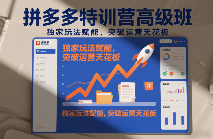 拼多多特训营高阶班，独家玩法赋能，突破运营天花板(更新26年4月18日)-福源网创资源站