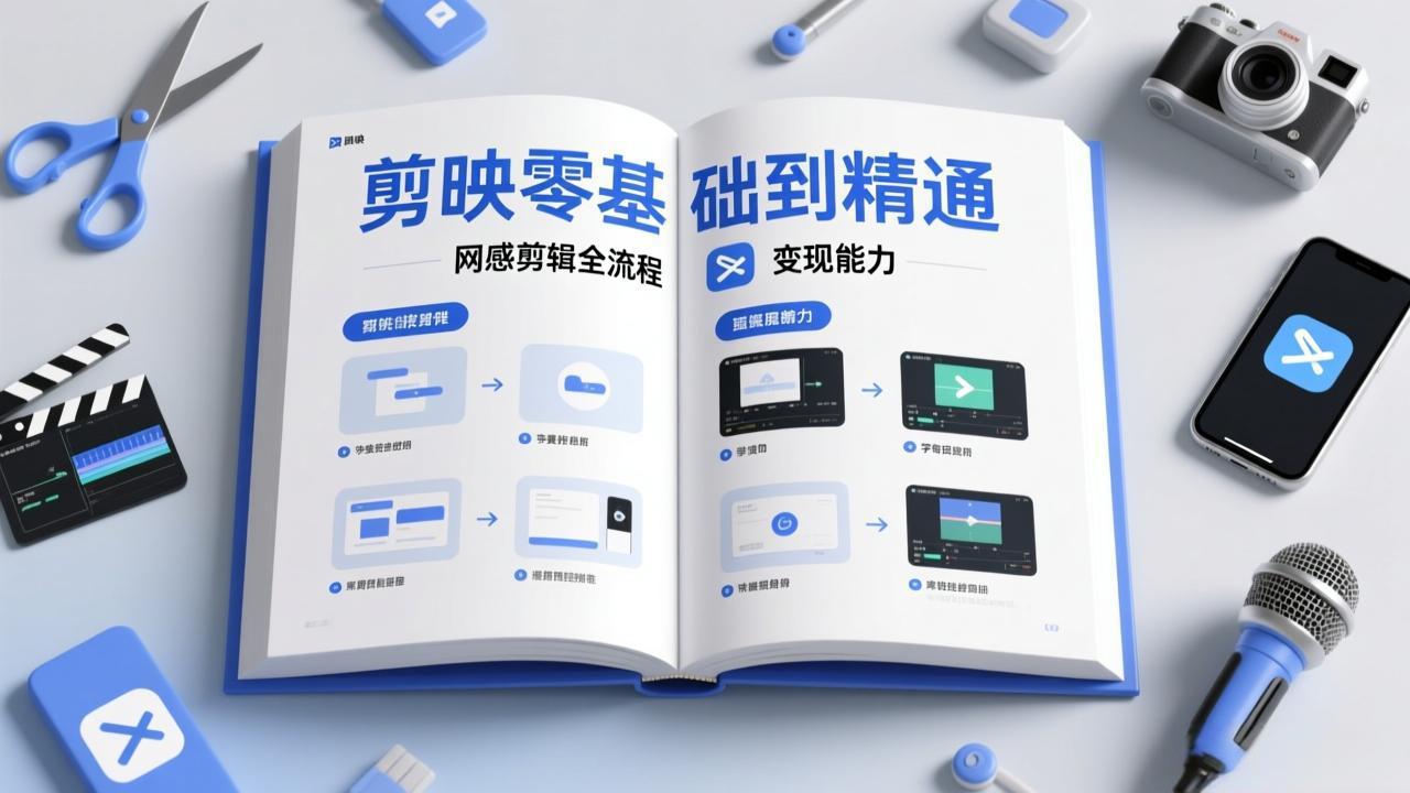 剪映零基础也能快速上手，从入门到精通掌握网感剪辑全流程，掌握能直接变现的剪辑能力-福源网创资源站
