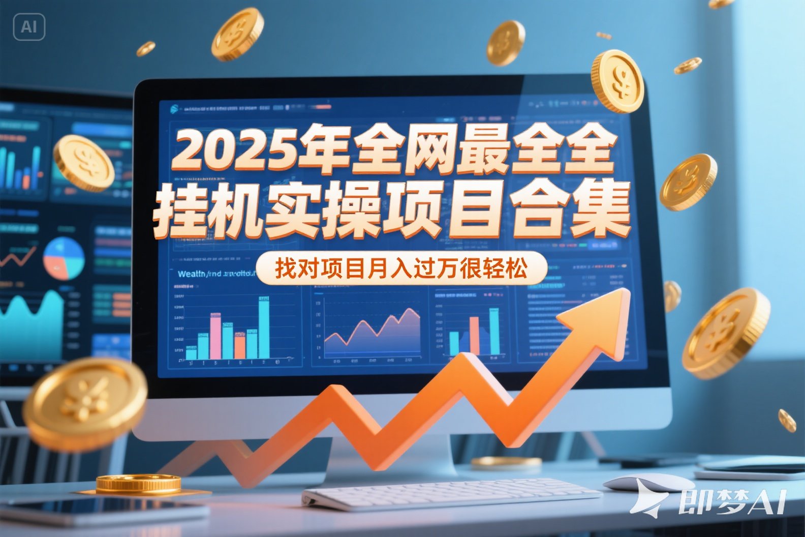 2025年挂机实操项目实操演练，挂机类型，AI直播类型，轻资产创业类型…-福源网创资源站