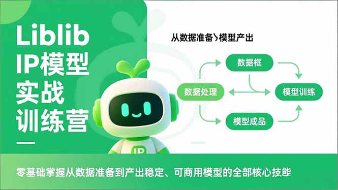 Liblib IP模型实战训练营，零基础掌握从数据准备到产出稳定、可商用模型的全部核心技能-福源网创资源站