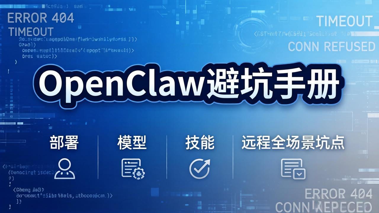 OpenClaw避坑手册：部署+模型+技能+远程全场景坑点，一次性给你说全，少走弯路-福源网创资源站