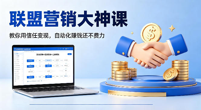 联盟营销大神课，教你用信任变现，自动化賺钱还不费力【原创双语字幕】-福源网创资源站