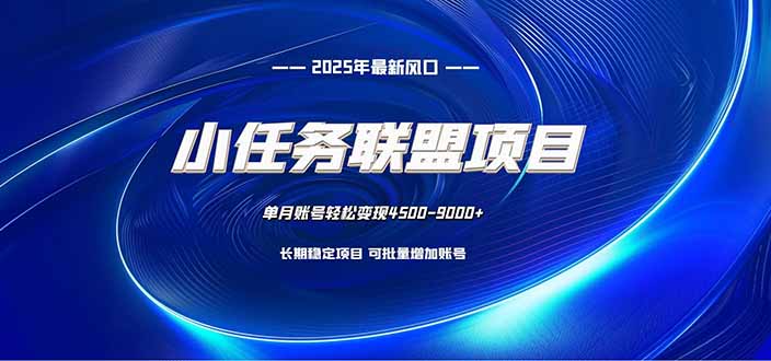 小任务联盟项目：一台电脑每天只需10分钟，轻松简单稳定-福源网创资源站