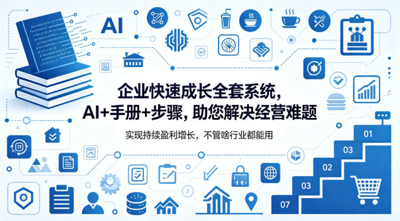 企业快速成长全套系统，AI+手册+步骤，助您解决经营难题，实现持续盈利增长，不管啥行业都能用-福源网创资源站