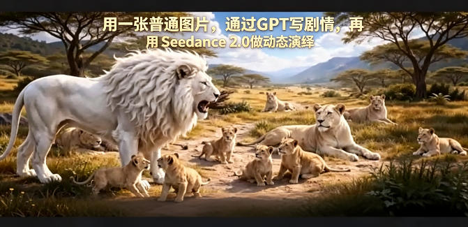 用一张普通图片，通过GPT写剧情，再用Seedance 2.0做动态演绎，居然能生成迪士尼风格搞笑动画-福源网创资源站